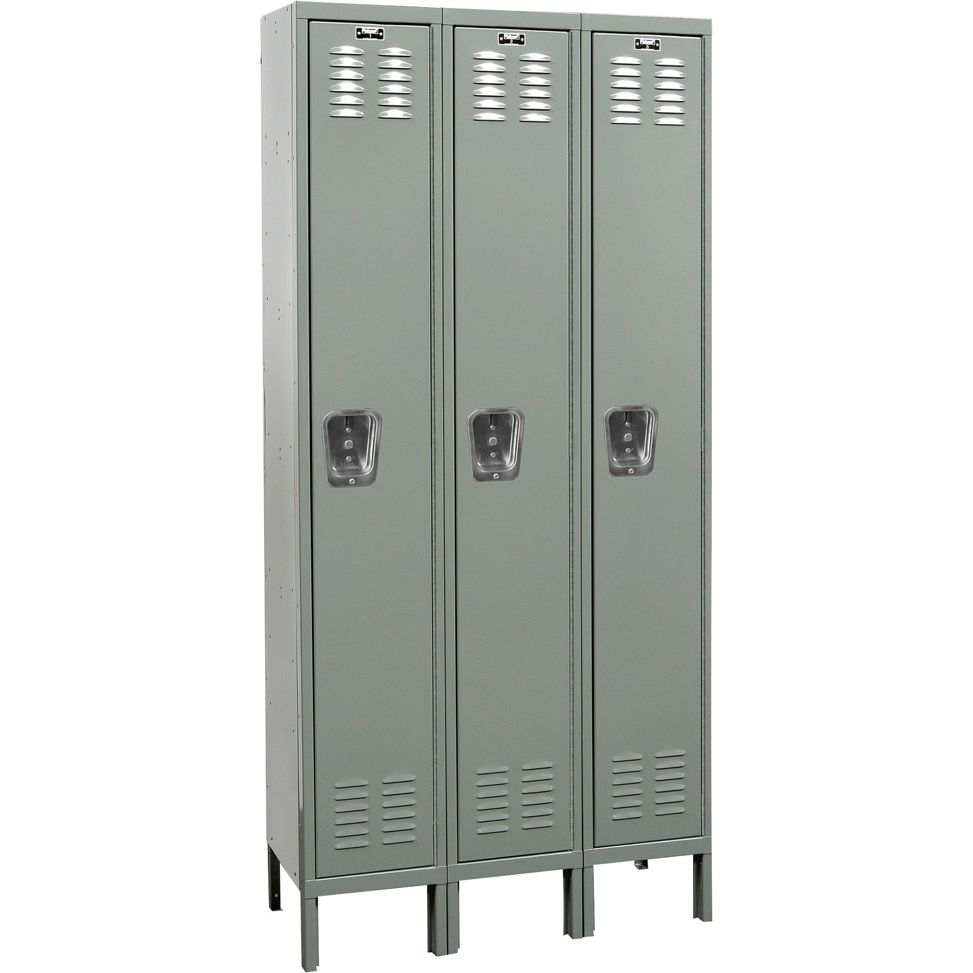 Hallowell Premium Wardrobe Locker with Double Prong and Hat Shelf, Dark Gray, 15in.L x 36in.W x 66in.H, Model# U3256-1A-HG
